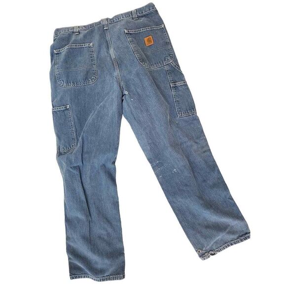 Carhartt thrashed jeans 36 30 dungaree fit distressed chore‎ carpenter - Picture 1 of 7